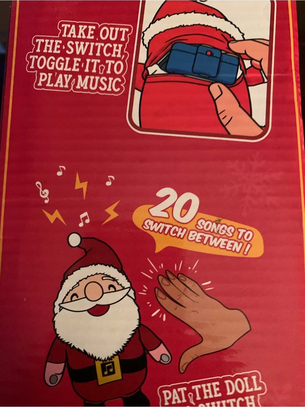 Santa Doll Plush Toy - Red White Black